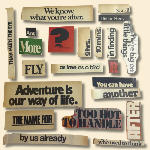 Words, Dates and Letters Authentic Ephemera